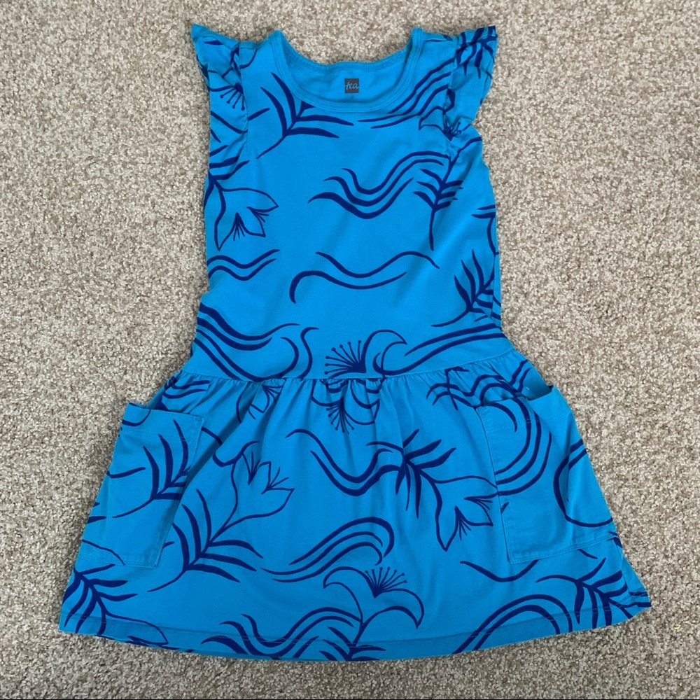 Tea Collection Blue botanical dress